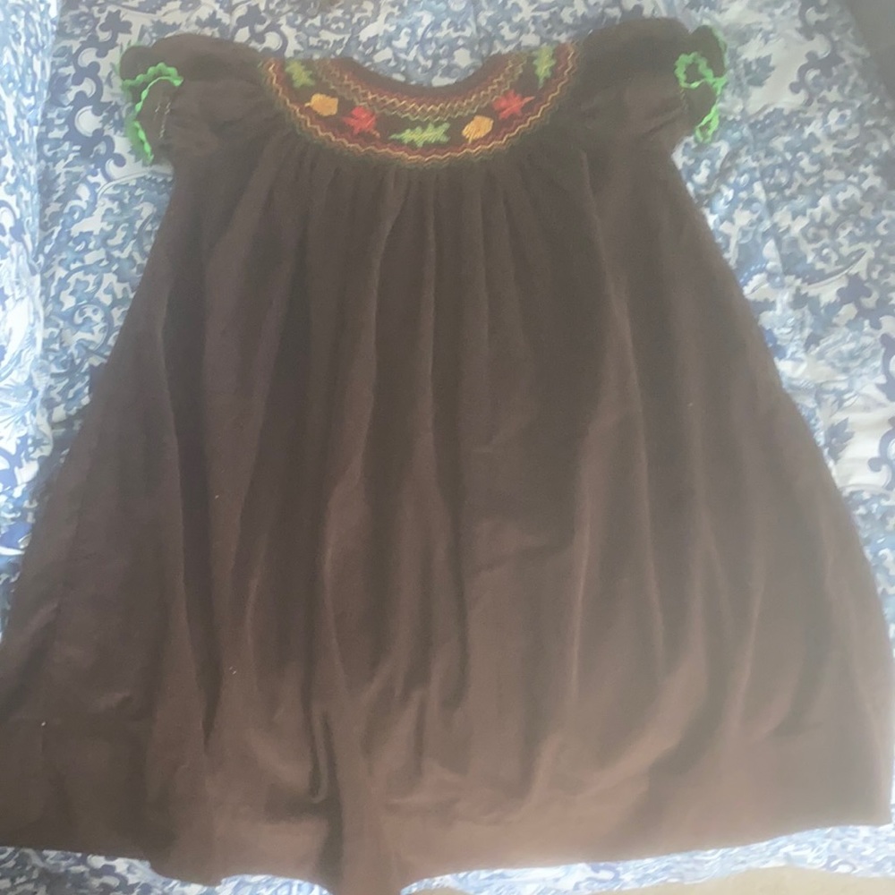 Smocked fall dress